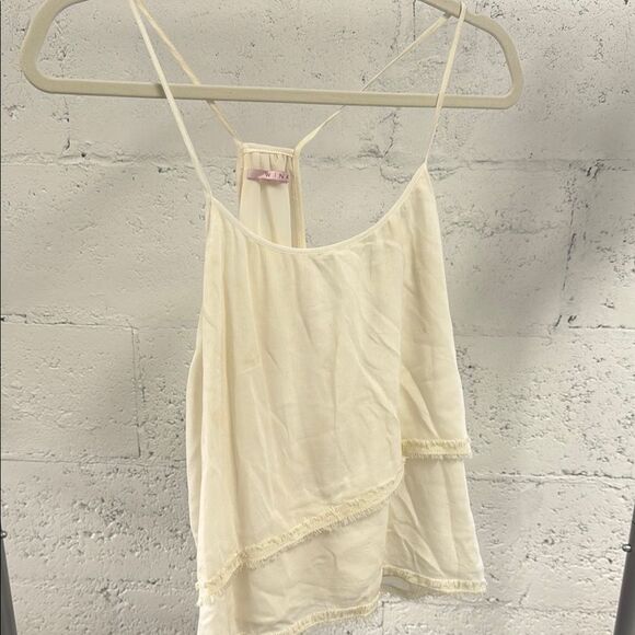 Elegant Cream Layered Women's Top - WINK - Cami Tank - Size Small - Like New - Picture 1 of 3